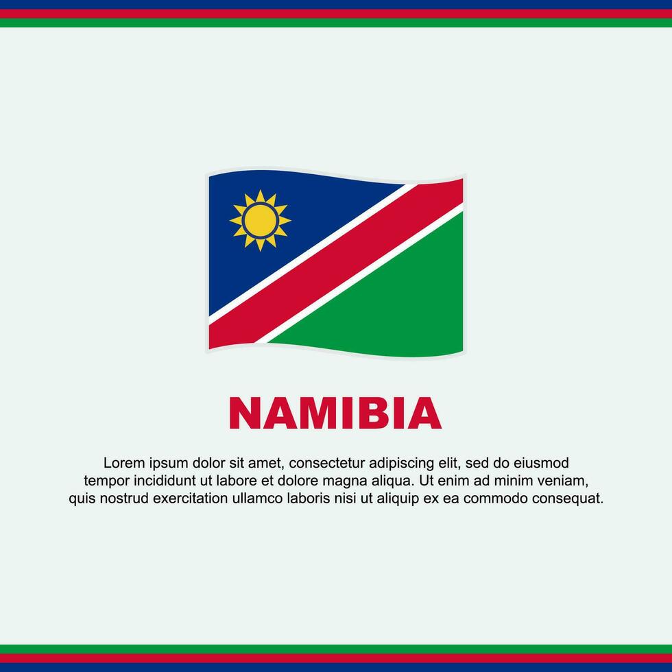 Namibie drapeau Contexte conception modèle. Namibie indépendance journée bannière social médias poste. Namibie conception vecteur