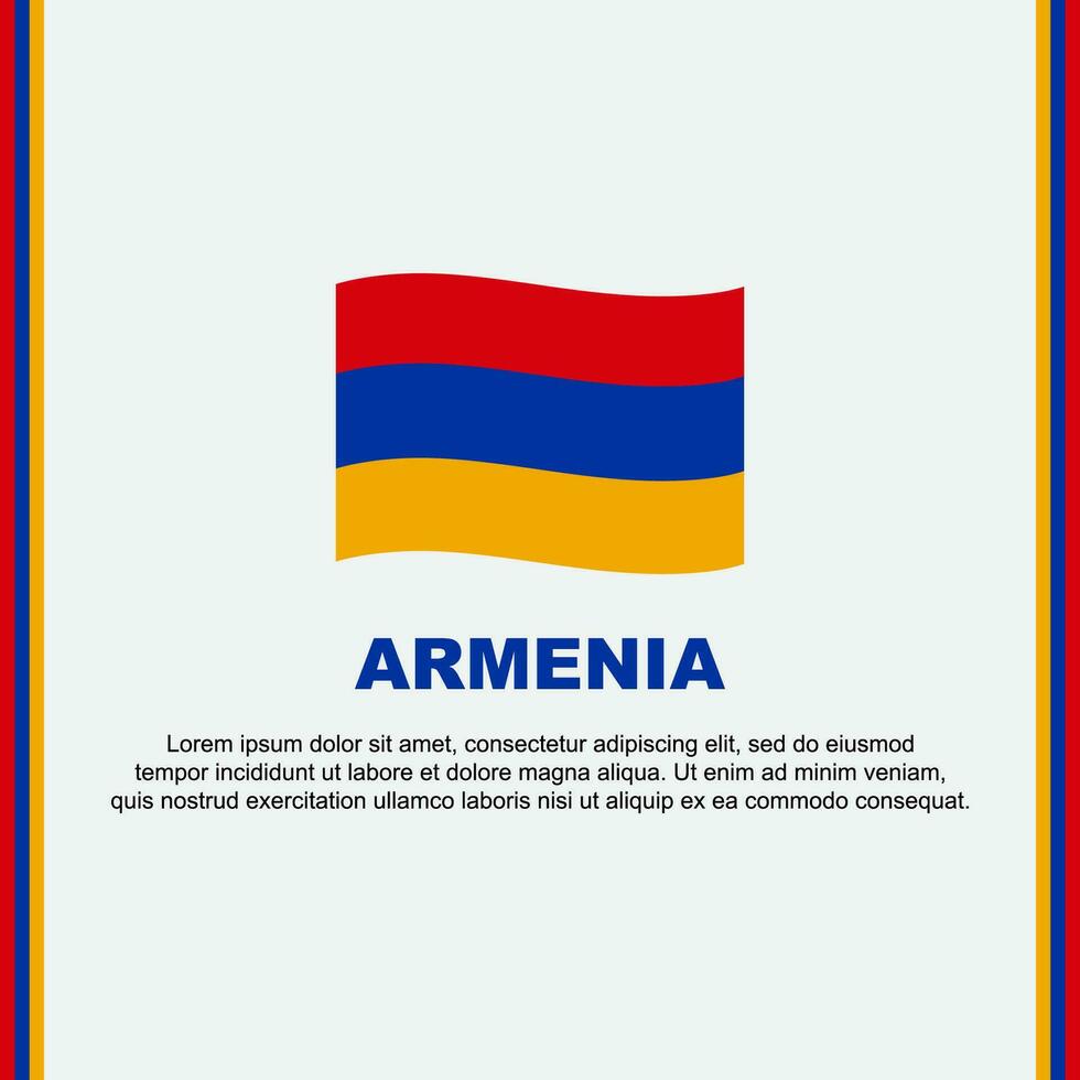 Arménie drapeau Contexte conception modèle. Arménie indépendance journée bannière social médias poste. Arménie dessin animé vecteur