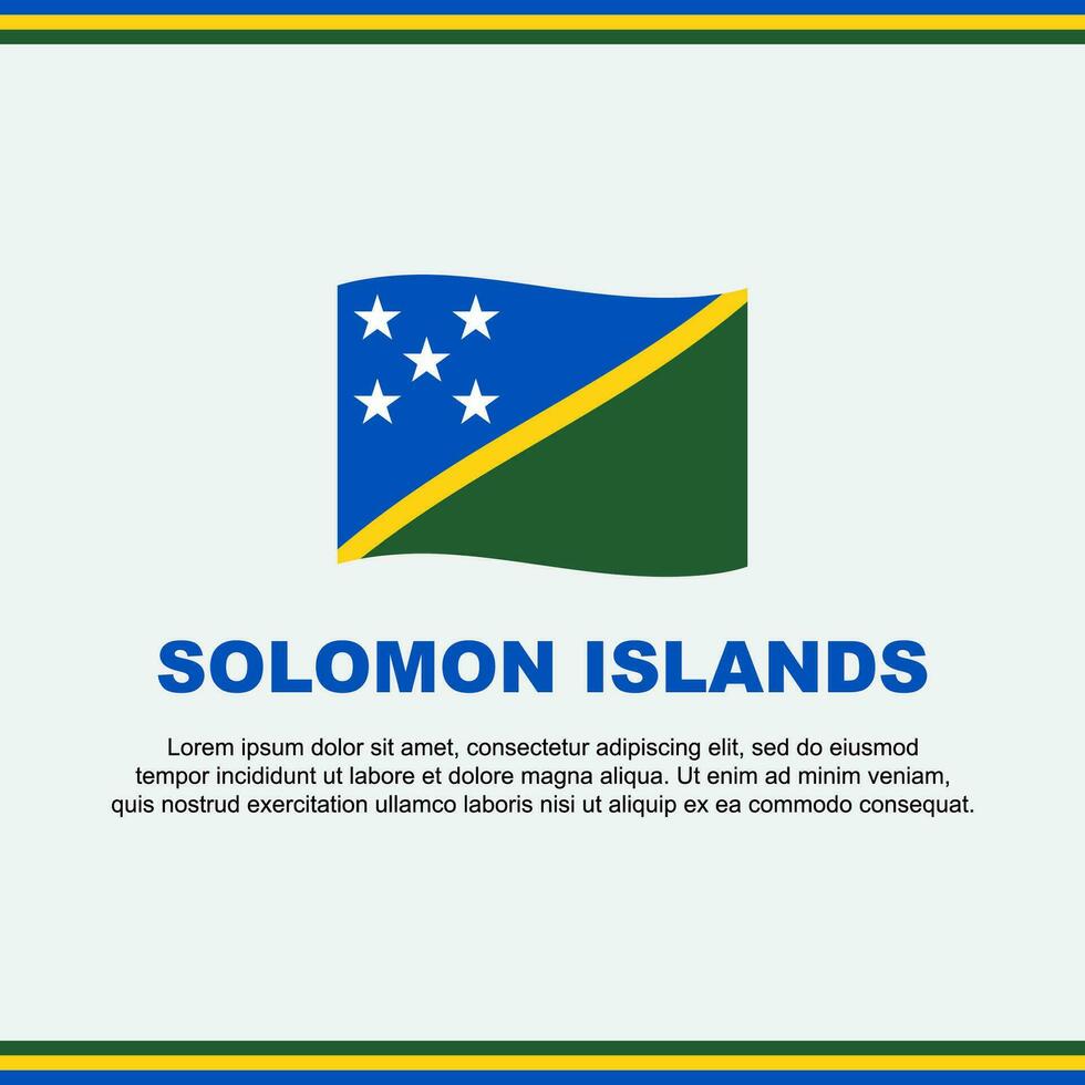Salomon îles drapeau Contexte conception modèle. Salomon îles indépendance journée bannière social médias poste. Salomon îles conception vecteur