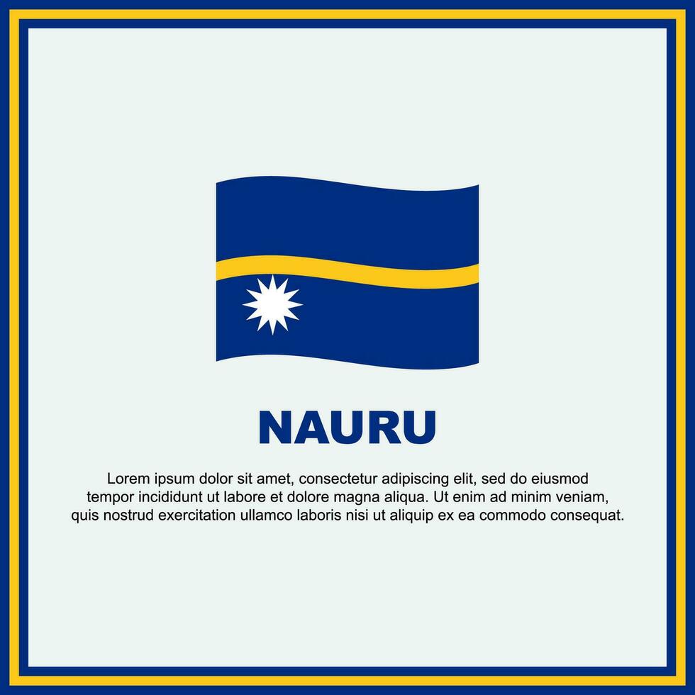 nauru drapeau Contexte conception modèle. nauru indépendance journée bannière social médias poste. nauru bannière vecteur