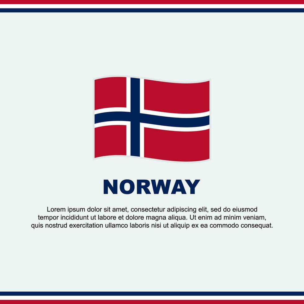 Norvège drapeau Contexte conception modèle. Norvège indépendance journée bannière social médias poste. Norvège conception vecteur
