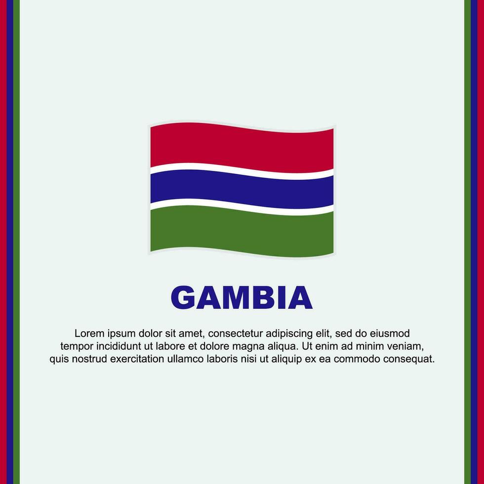 Gambie drapeau Contexte conception modèle. Gambie indépendance journée bannière social médias poste. Gambie dessin animé vecteur
