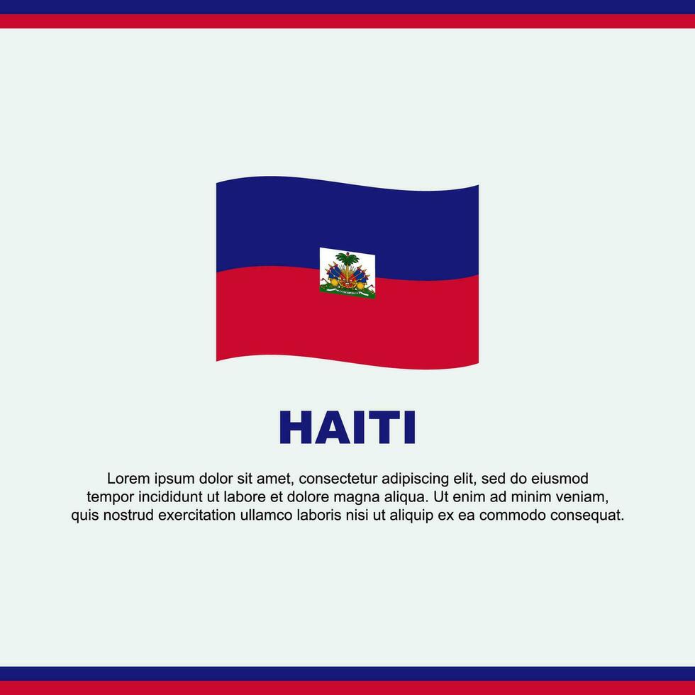 Haïti drapeau Contexte conception modèle. Haïti indépendance journée bannière social médias poste. Haïti conception vecteur