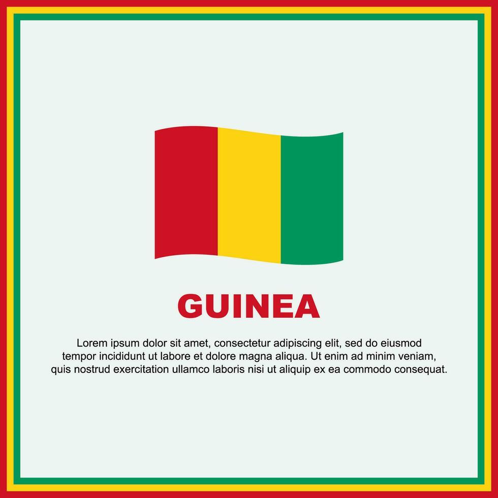 Guinée drapeau Contexte conception modèle. Guinée indépendance journée bannière social médias poste. Guinée bannière vecteur