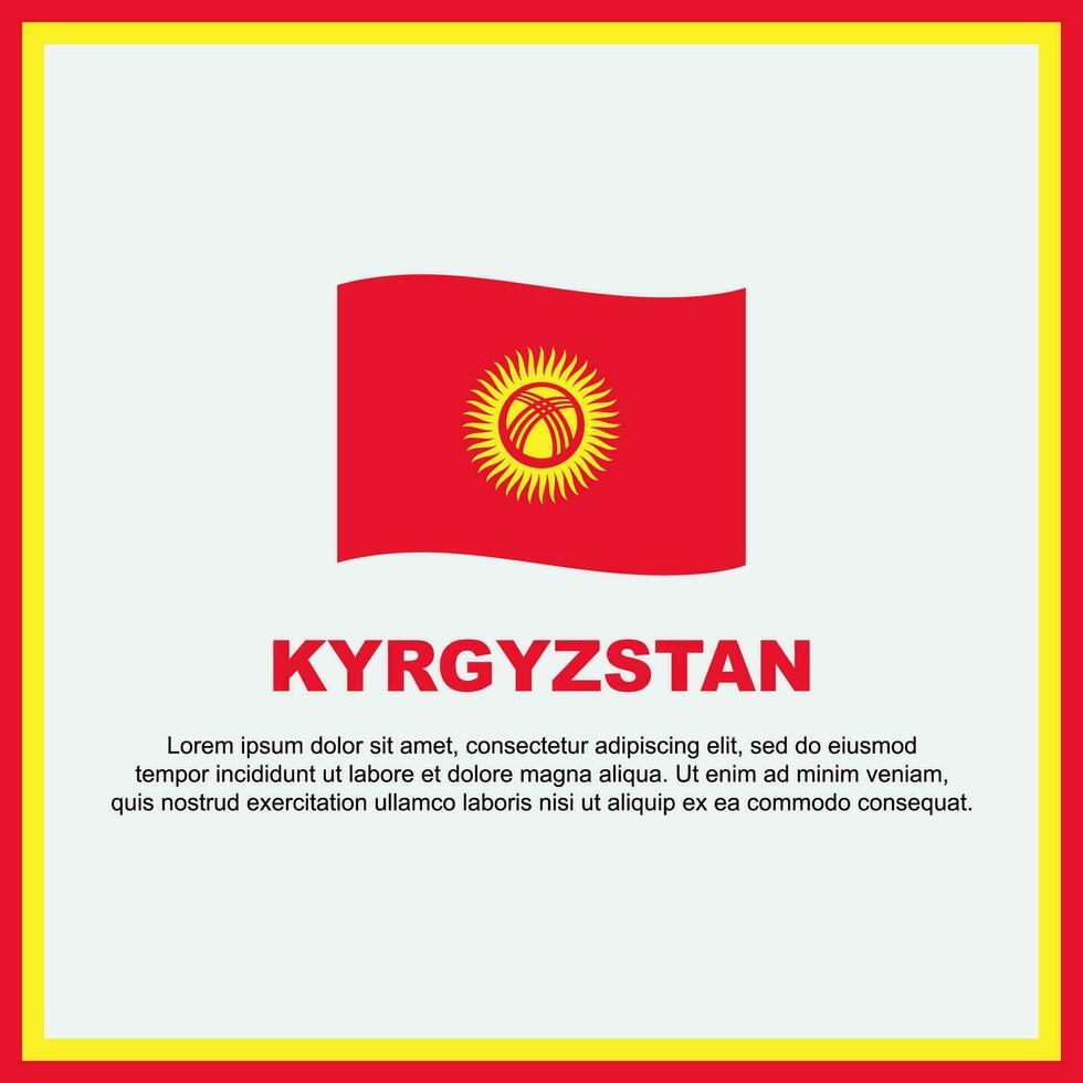 Kirghizistan drapeau Contexte conception modèle. Kirghizistan indépendance journée bannière social médias poste. Kirghizistan bannière vecteur