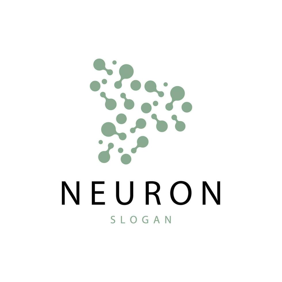 neurone logo, neurone nerf ou algue vecteur abstrait molécule conception, modèle illustration