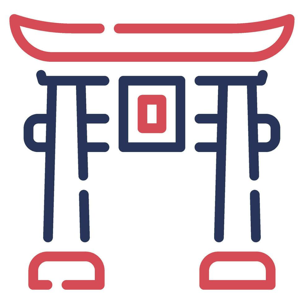 torii icône illustration, pour uiux, infographie, etc vecteur