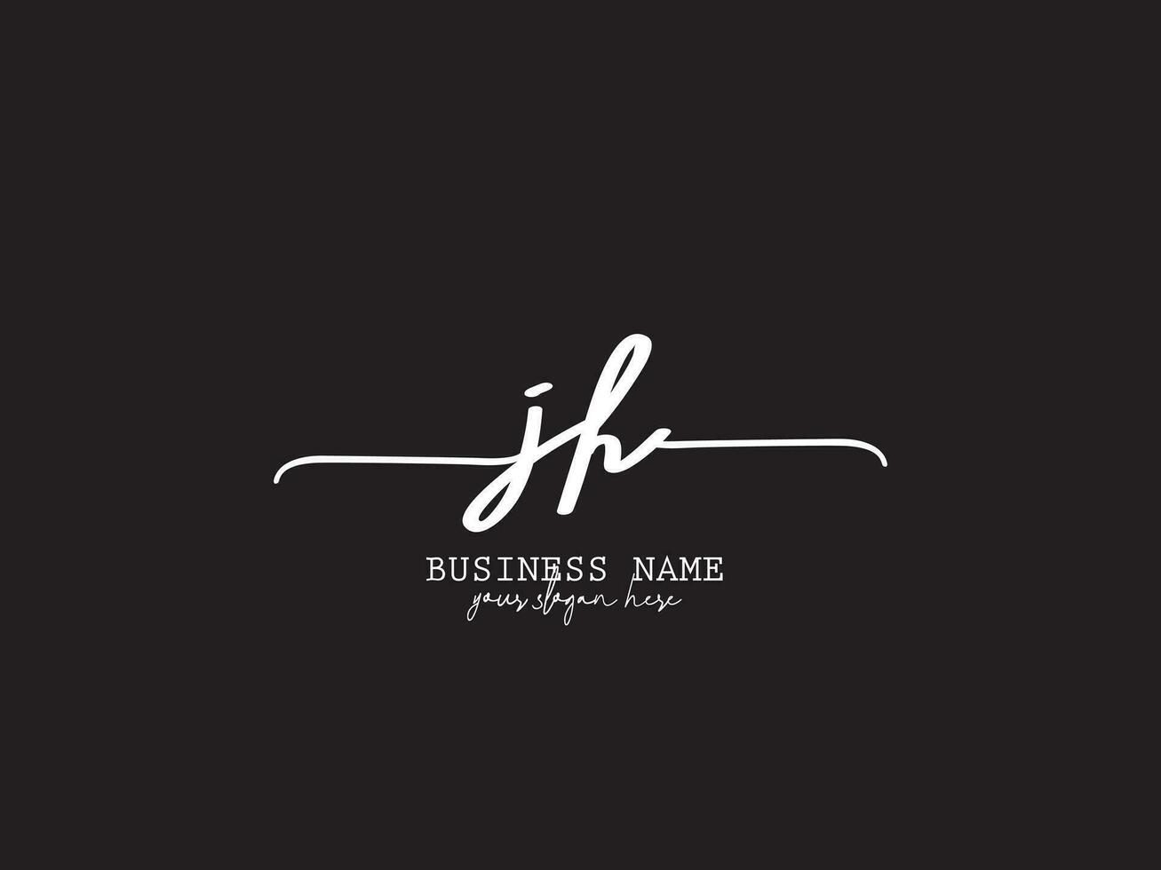 Signature jh luxe floral logo, féminin jh logo icône vecteur