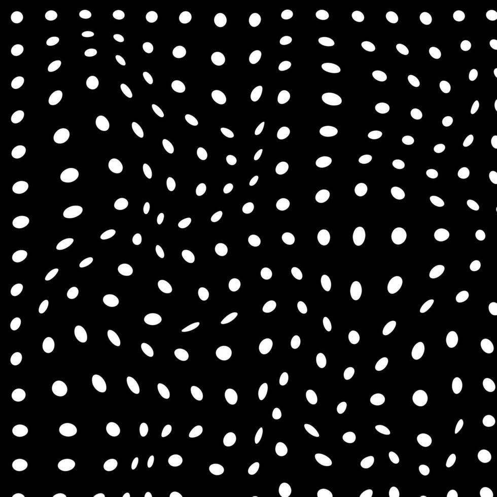 moderne Facile abstrait jointes blanc Couleur polka point distribution ondulé modèle art sur noir Couleur Contexte vecteur