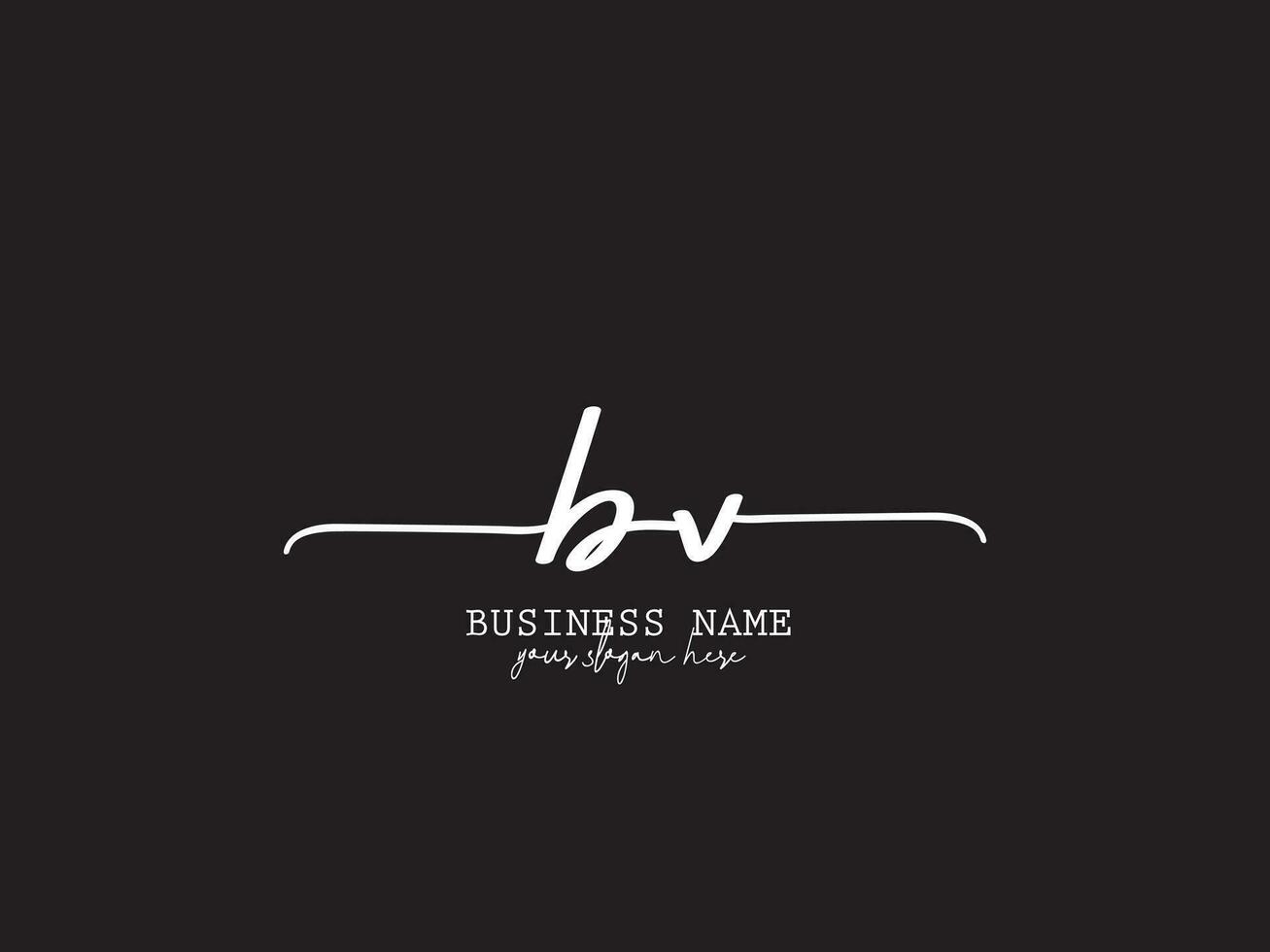 floral bv Signature logo, initiale lettre bv logo icône et l'image de marque vecteur