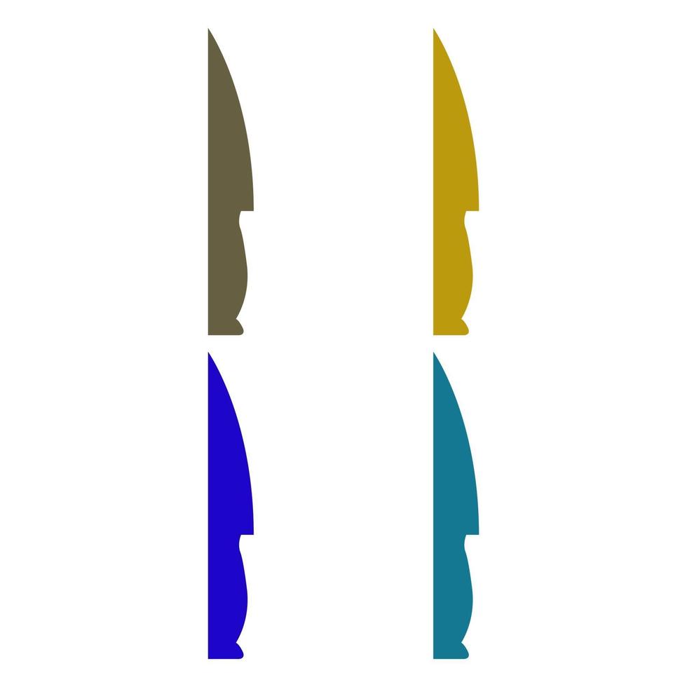 couteau illustré sur fond blanc vecteur