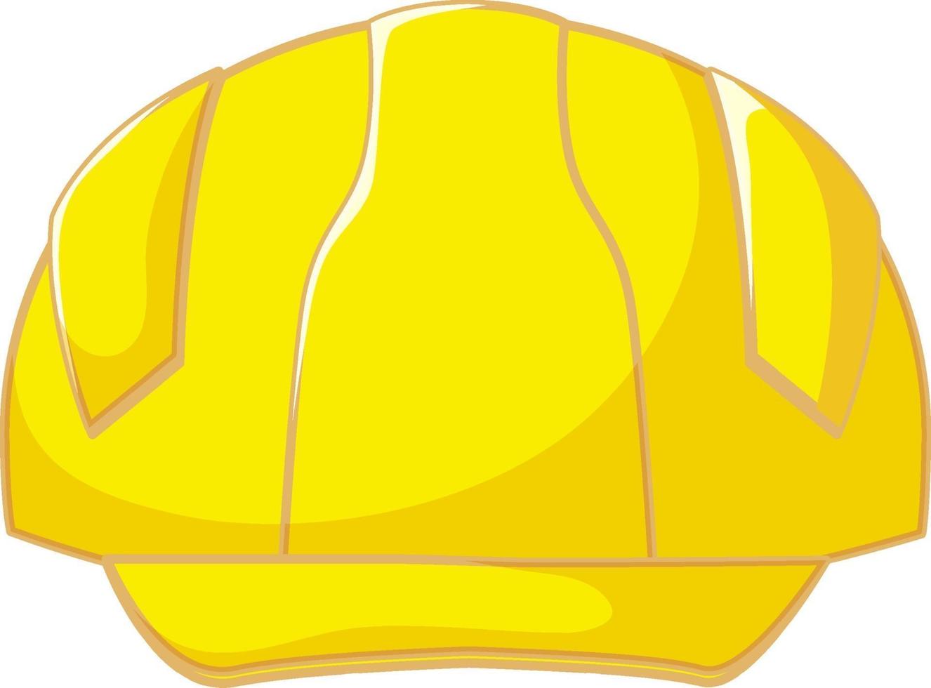 casque de sécurité jaune isolé vecteur