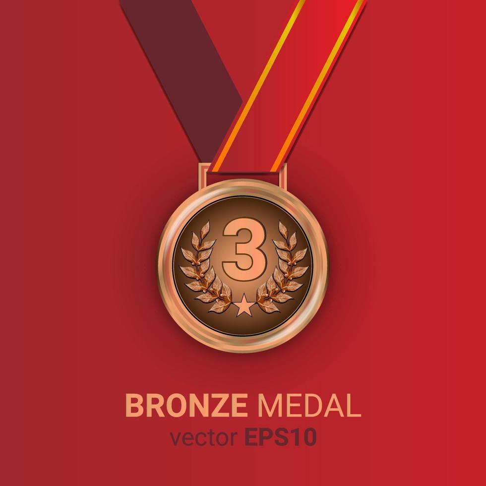 médaille de bronze or argent illustration image vecteur eps 10