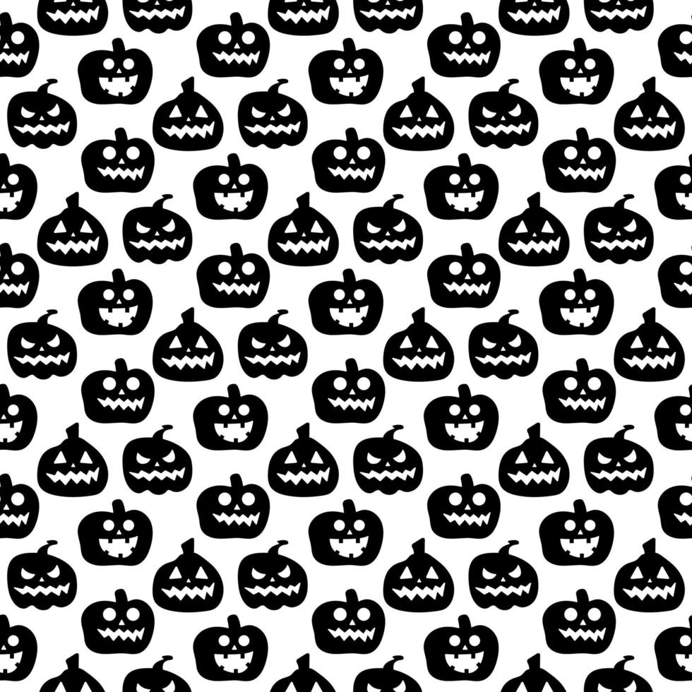 motif répétitif sans couture avec des symboles d'halloween. silhouette vecteur