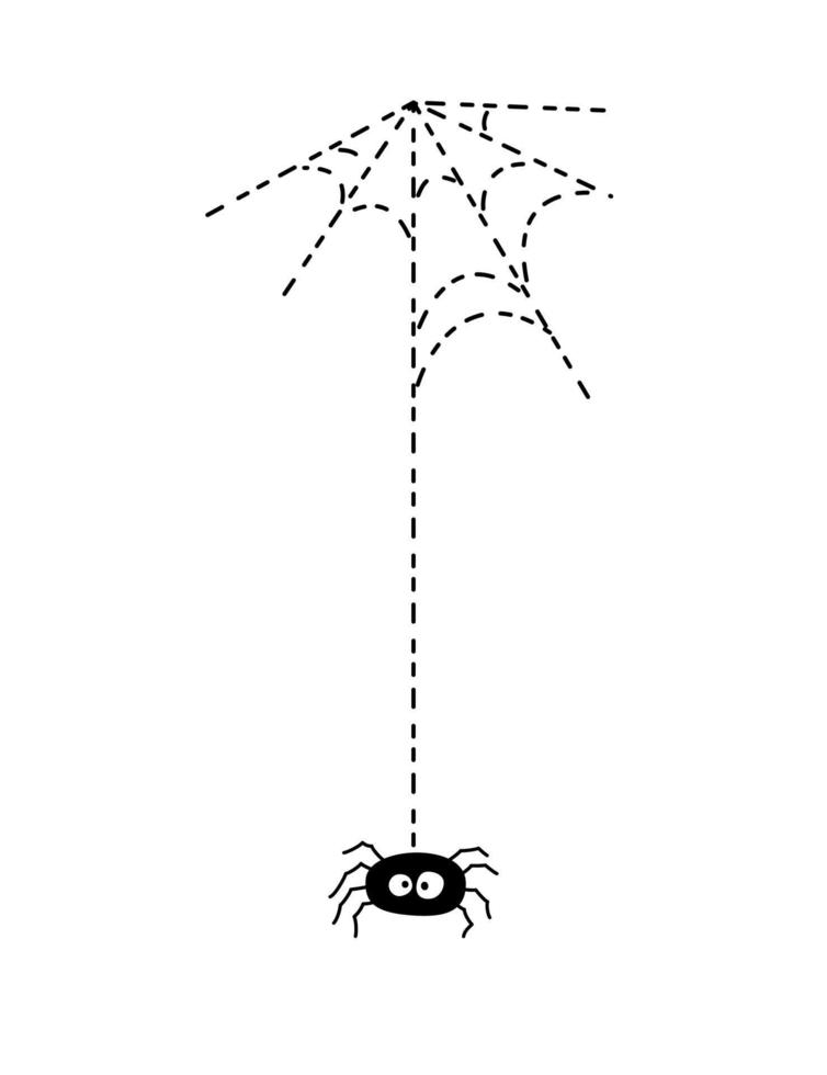 araignée suspendue sur le web. illustration vectorielle vecteur