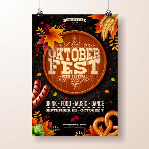 Illustration de l&#39;affiche de l&#39;Oktoberfest vecteur