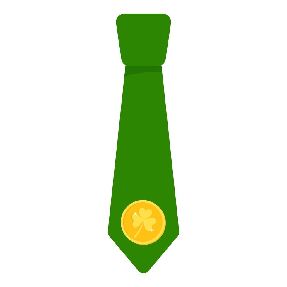 cravate décorée d'éléments pour la Saint-Patrick. style de vecteur.cartoon vecteur