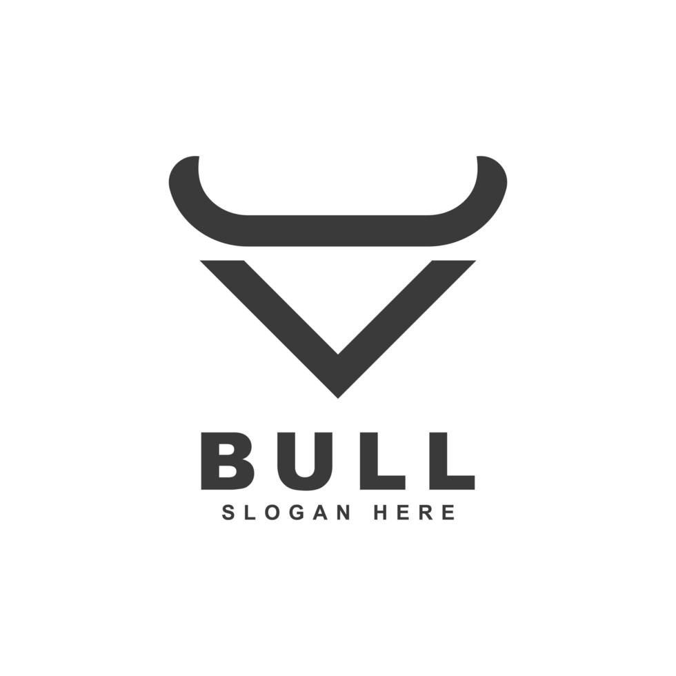 illustration d'icône de conception de modèle de logo de corne de taureau. vecteur