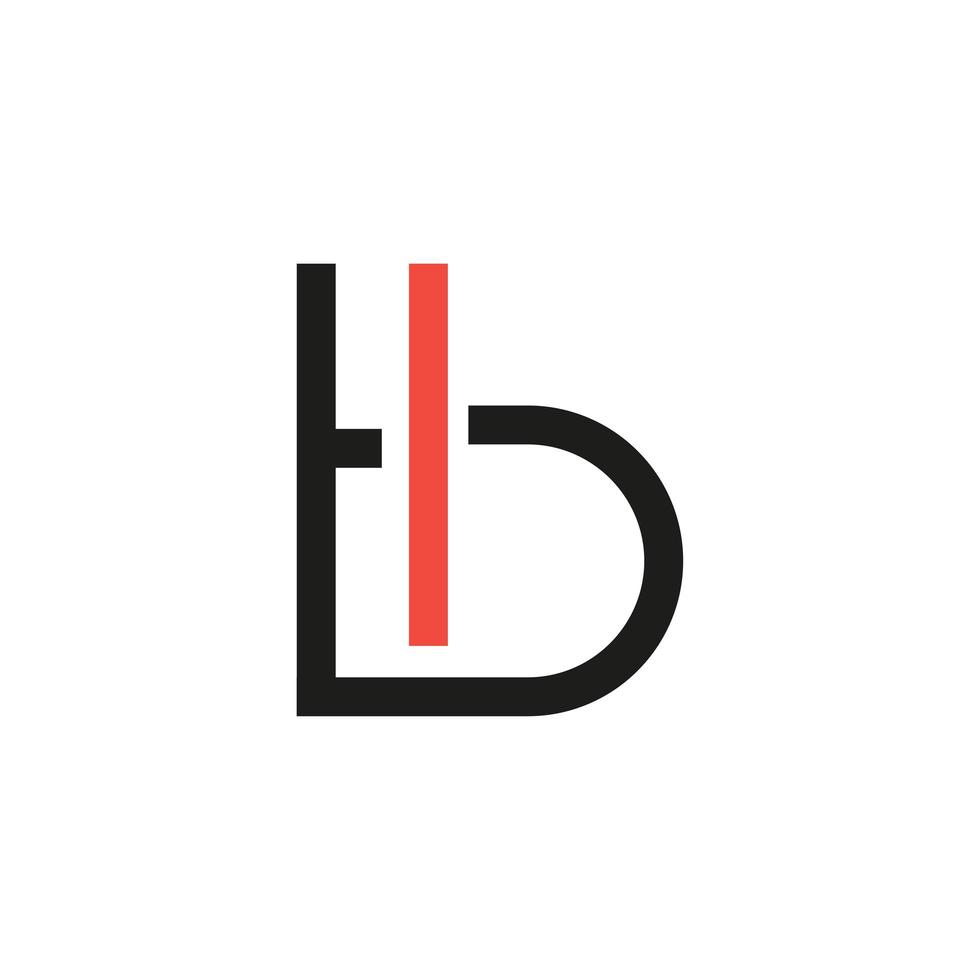 lettre b et h, initiale du modèle de logo, vecteur de conception.