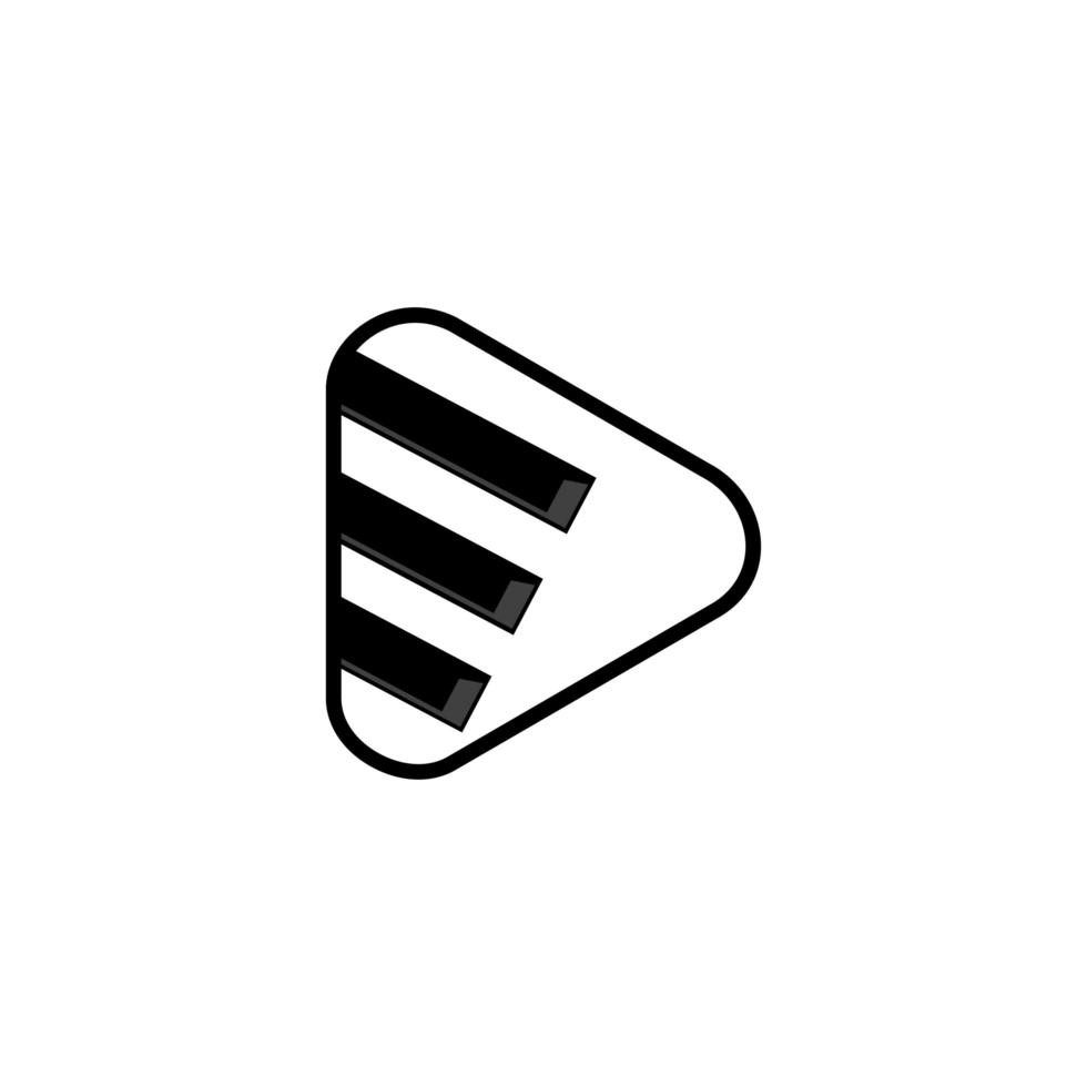 modèle de logo de piano icône du design d'illustration vectorielle vecteur