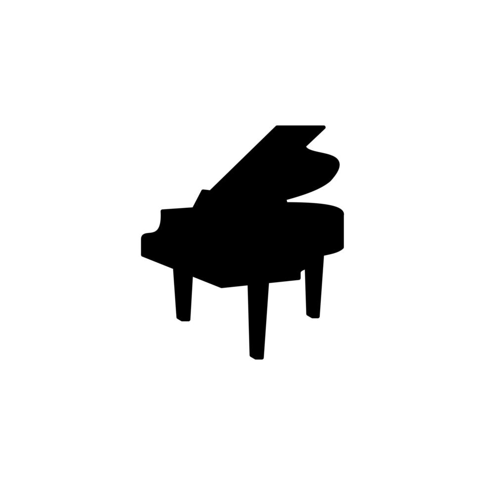 modèle de logo de piano icône du design d'illustration vectorielle vecteur