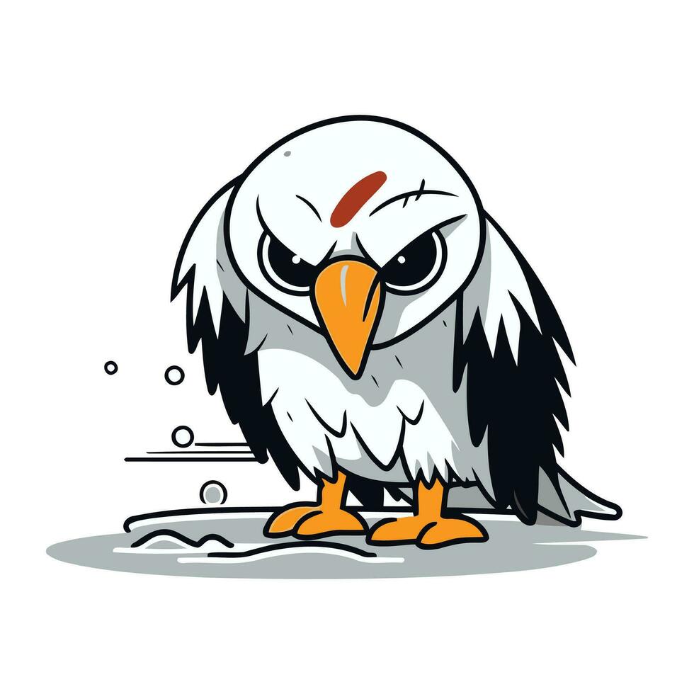 illustration de un Aigle sur une blanc Contexte. vecteur illustration.