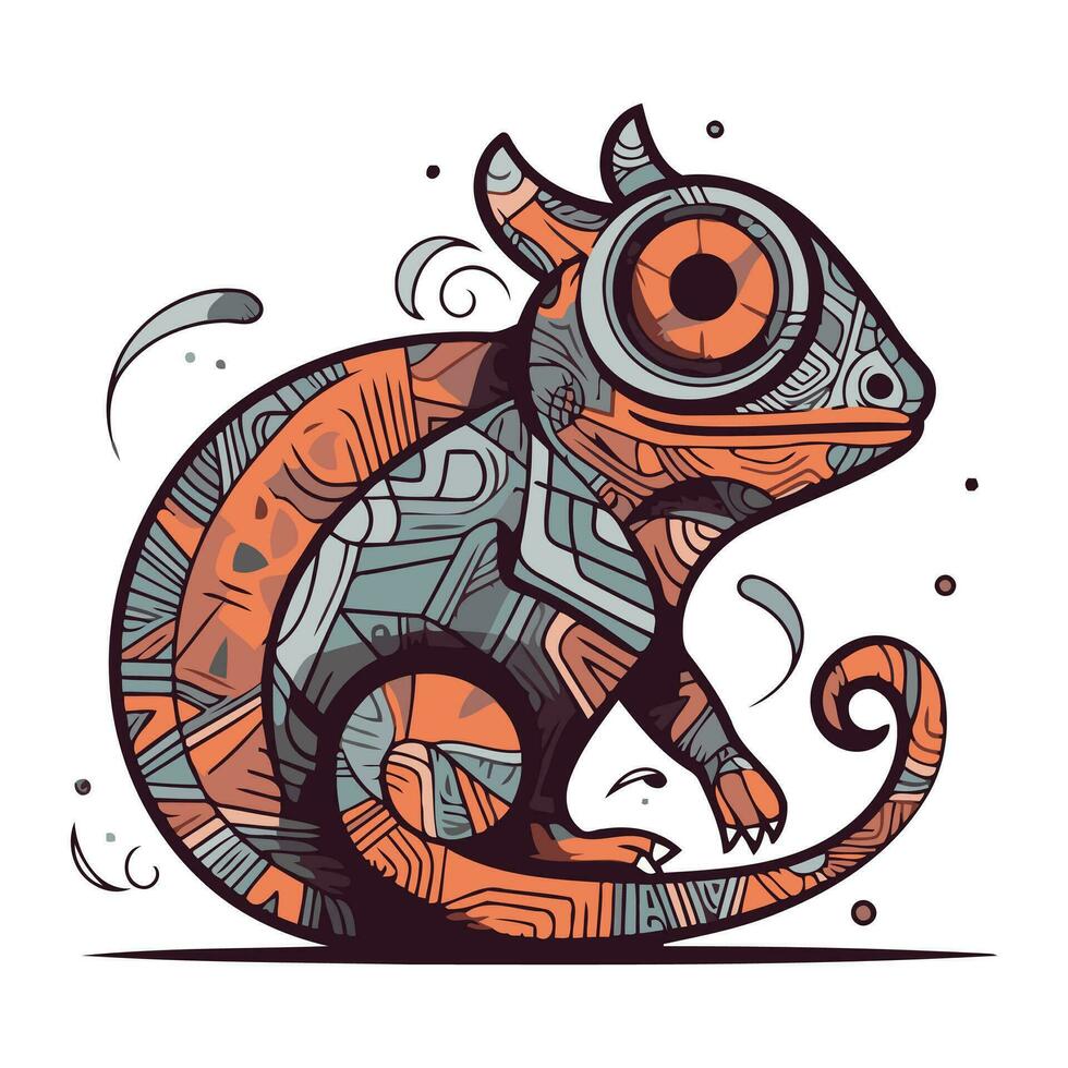 zodiaque caméléon. zodiaque signe. vecteur illustration.