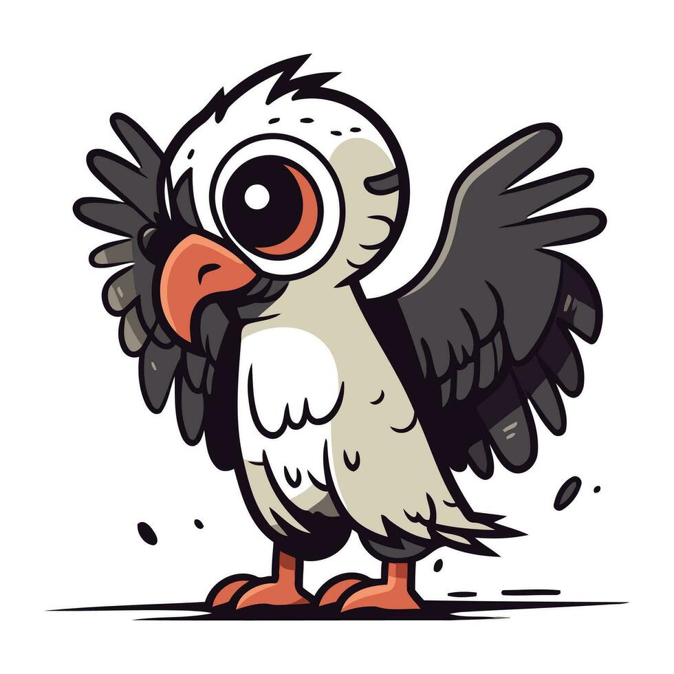 pigeon. vecteur illustration de une oiseau. dessin animé style.