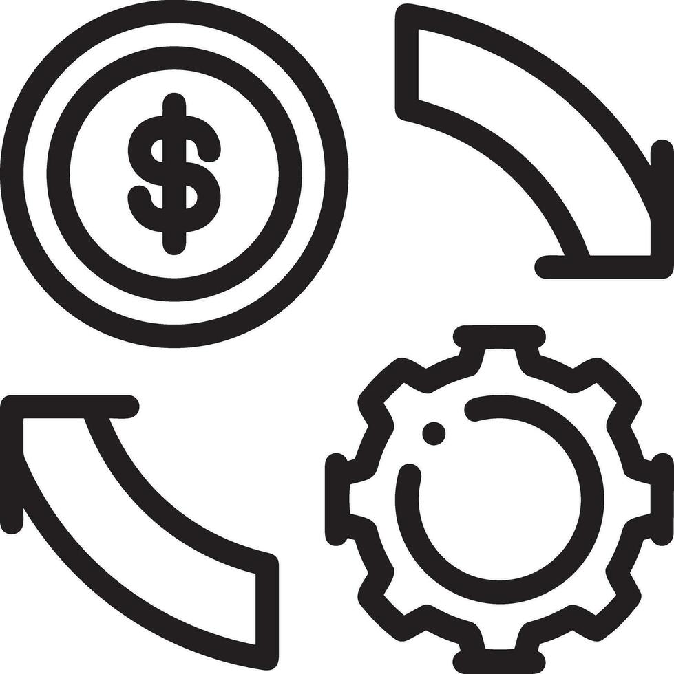 argent échange Paiement icône symbole vecteur image. illustration de le dollar devise pièce de monnaie graphique conception image