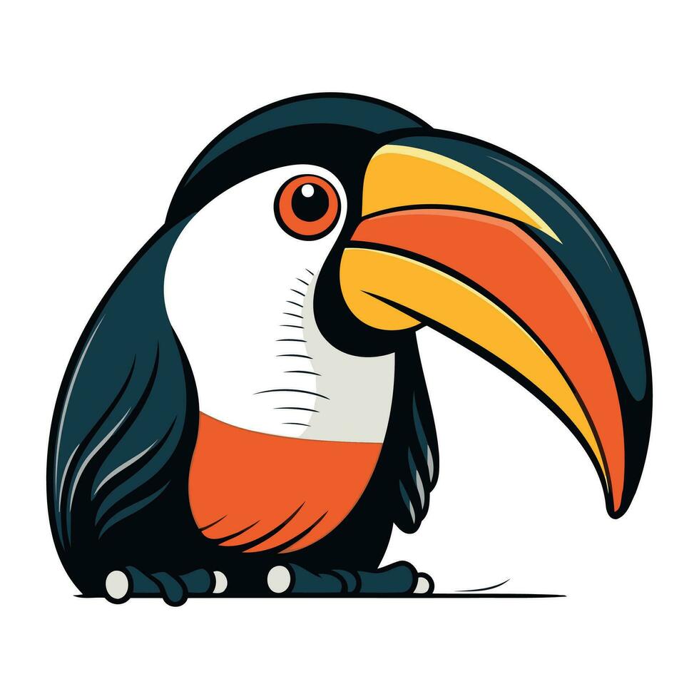 toucan isolé sur une blanc Contexte. vecteur illustration de une toucan.