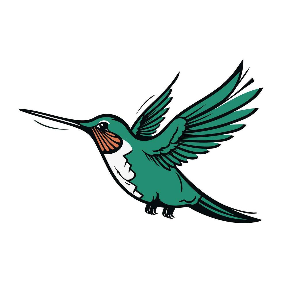 colibri icône. oiseau animal et la nature thème. isolé conception. vecteur illustration