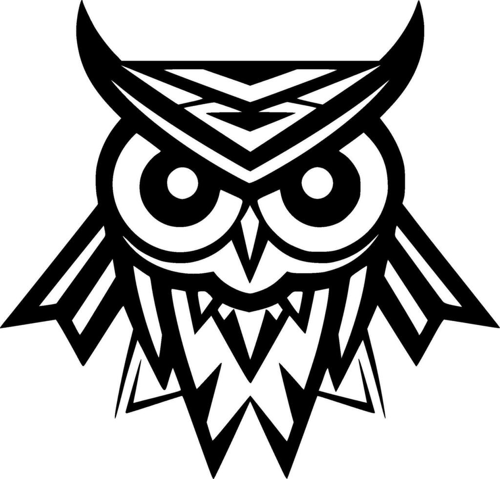 hibou, minimaliste et Facile silhouette - vecteur illustration