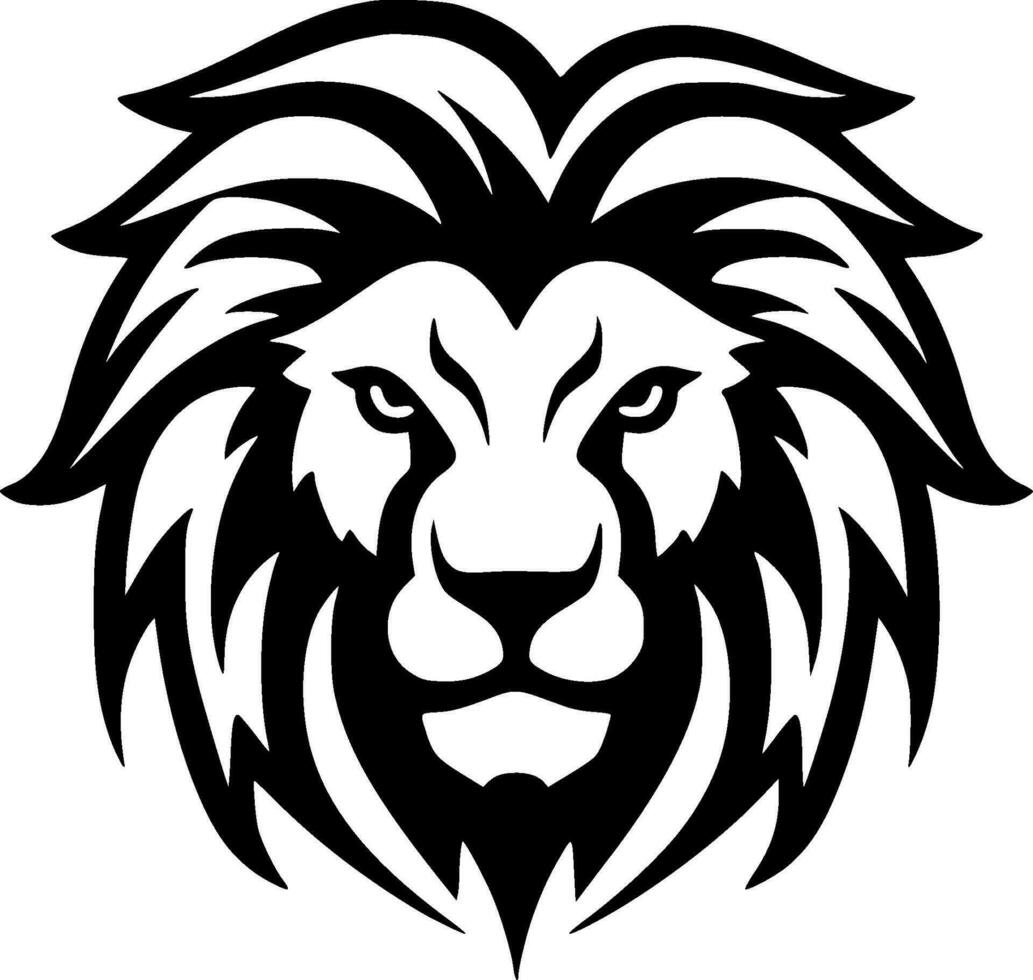 lion, noir et blanc vecteur illustration