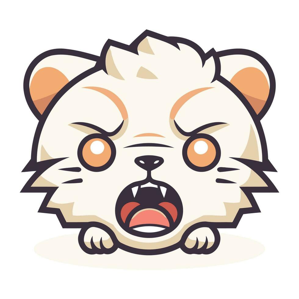 hamster dessin animé personnage vecteur. mignonne hamster visage émotion icône vecteur