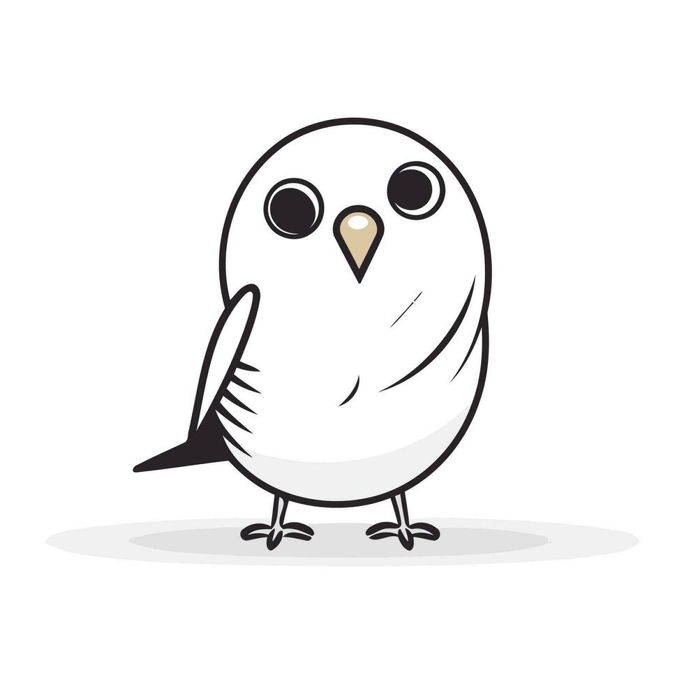 mignonne dessin animé oiseau isolé sur blanc Contexte. vecteur illustration.