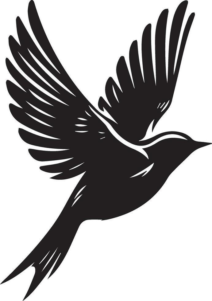 en volant oiseau vecteur silhouette illustration