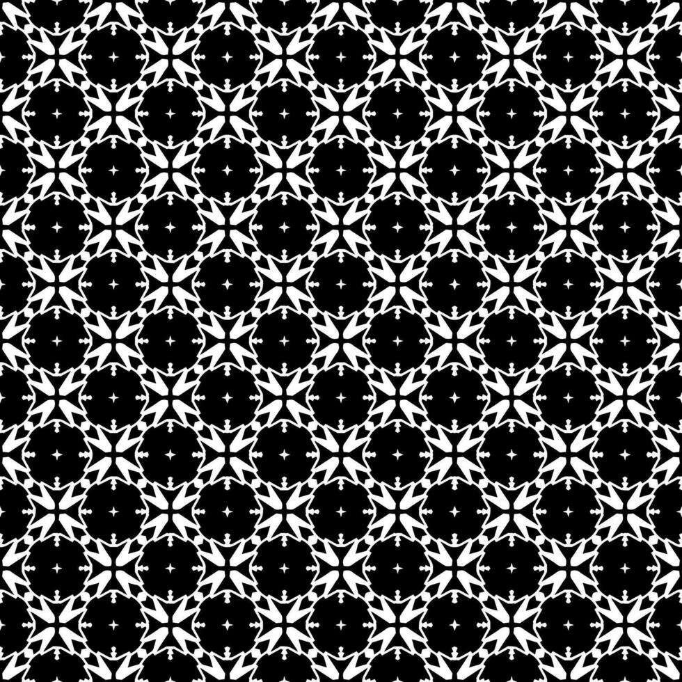 motif abstrait sans couture noir et blanc. arrière-plan et toile de fond. conception ornementale en niveaux de gris. vecteur