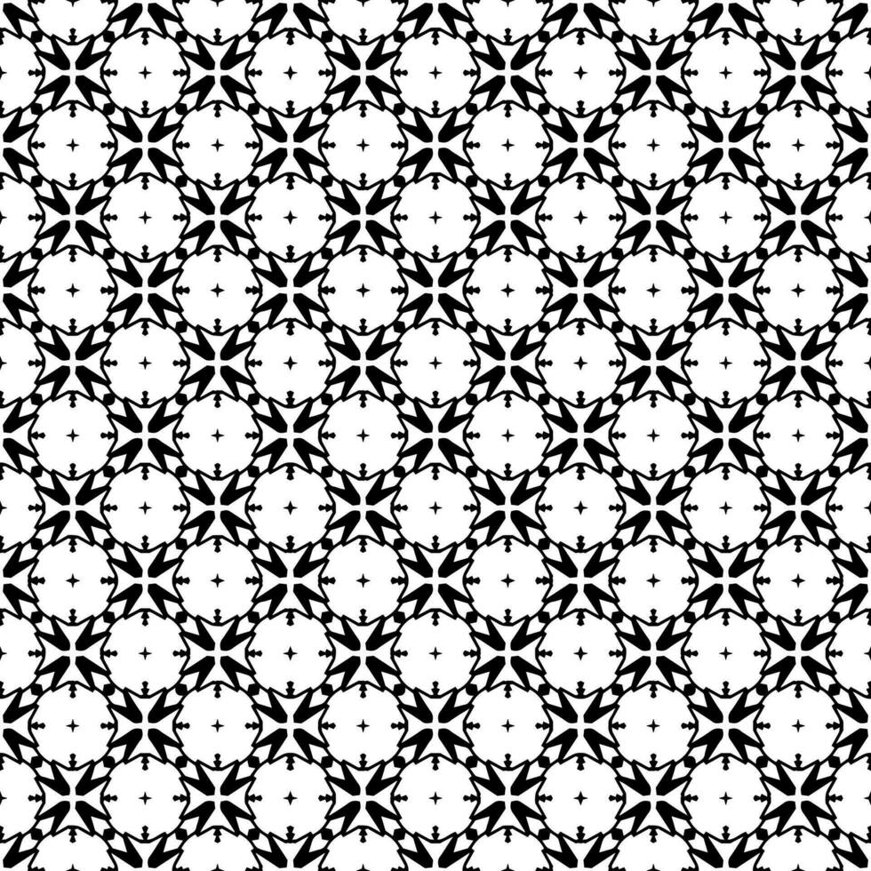 motif abstrait sans couture noir et blanc. arrière-plan et toile de fond. conception ornementale en niveaux de gris. vecteur