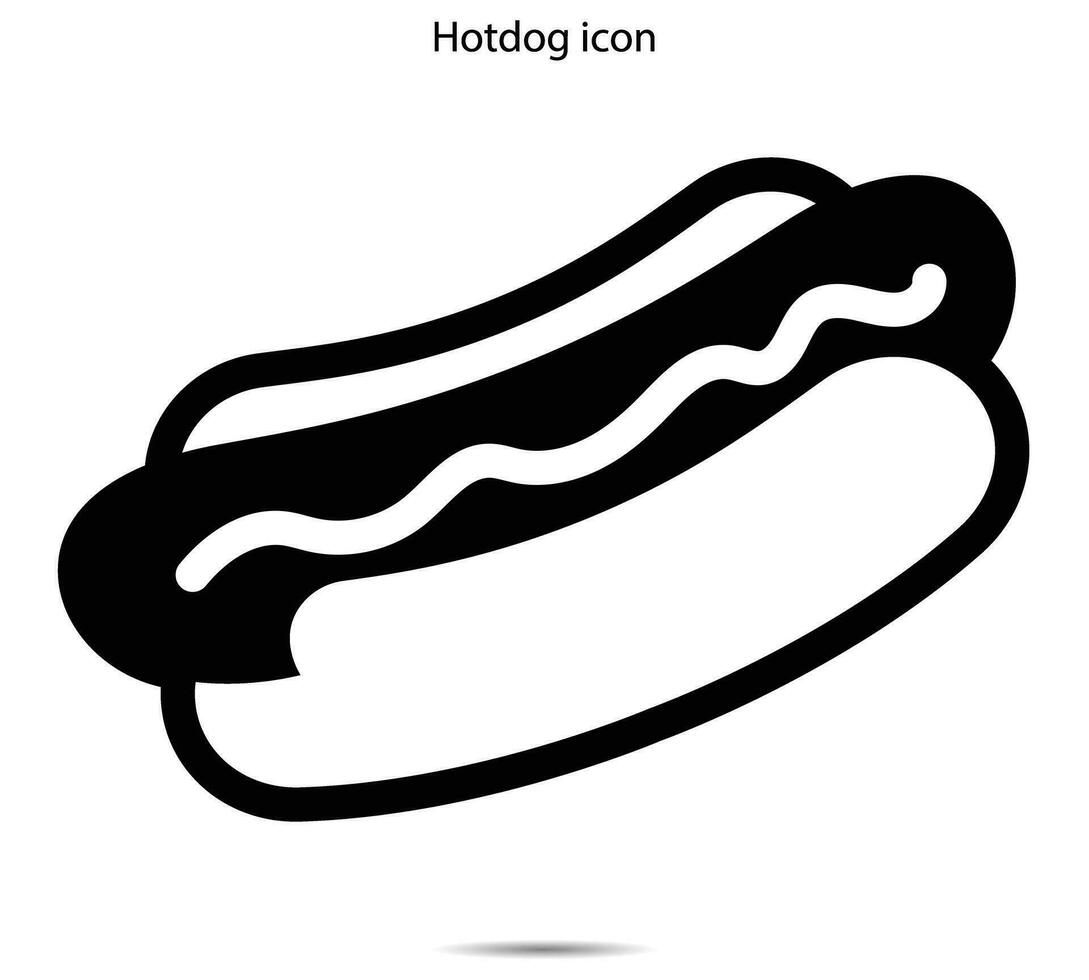 Hot-dog icône, vecteur illustration
