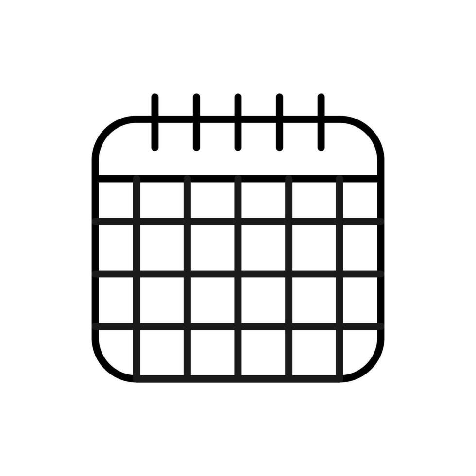 calendrier vecteur symbole pour publicité. adapté pour livres, magasins, magasins. modifiable accident vasculaire cérébral dans minimaliste contour style. symbole pour conception