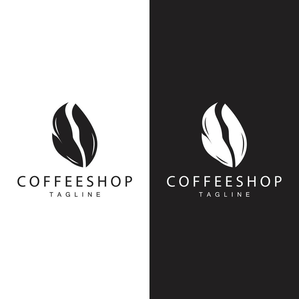 café magasin logo, noir café haricot conception vecteur boisson Facile symbole illustration modèle