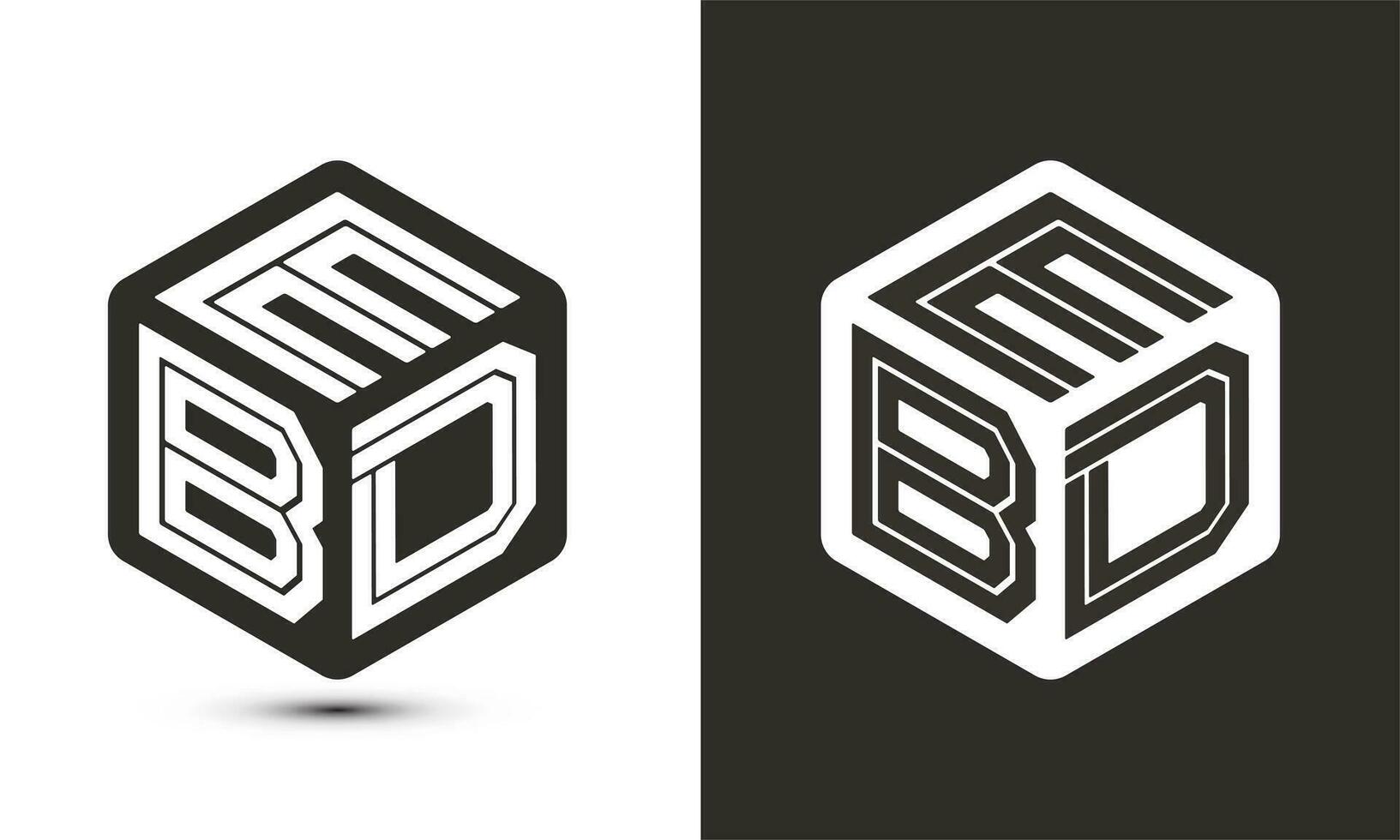 dbd lettre logo conception avec illustrateur cube logo, vecteur logo moderne alphabet Police de caractère chevauchement style.
