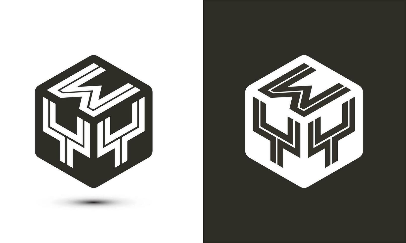 wyy lettre logo conception avec illustrateur cube logo, vecteur logo moderne alphabet Police de caractère chevauchement style.