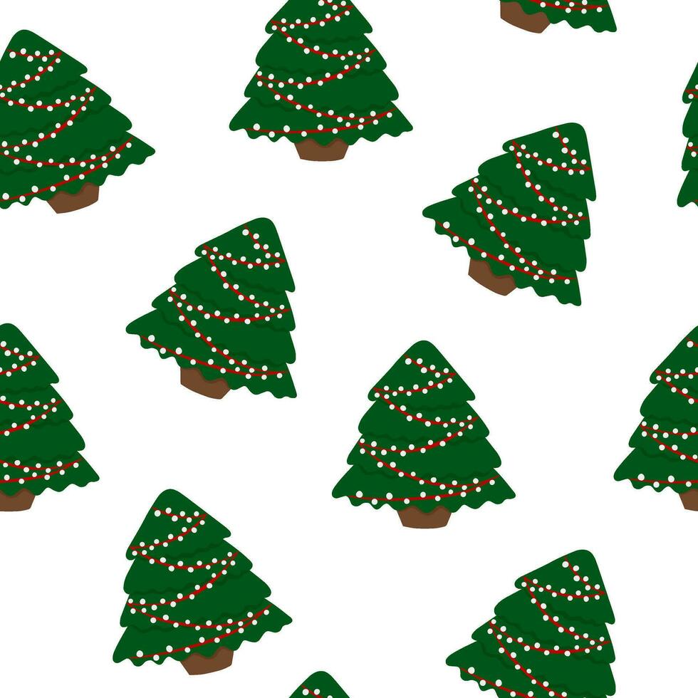 Noël arbre vecteur sans couture modèle, Noël modèle, imprimer, arrière-plan, fond d'écran, textile