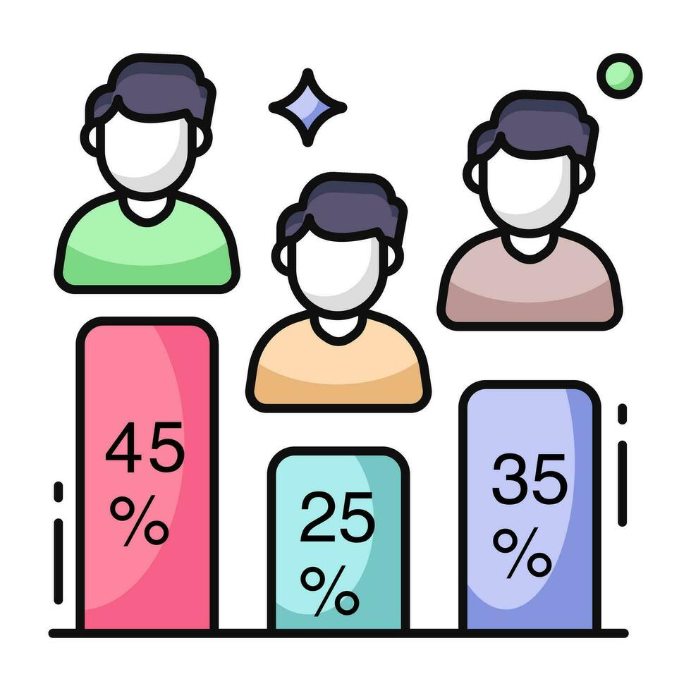 branché conception icône de vote résultats vecteur