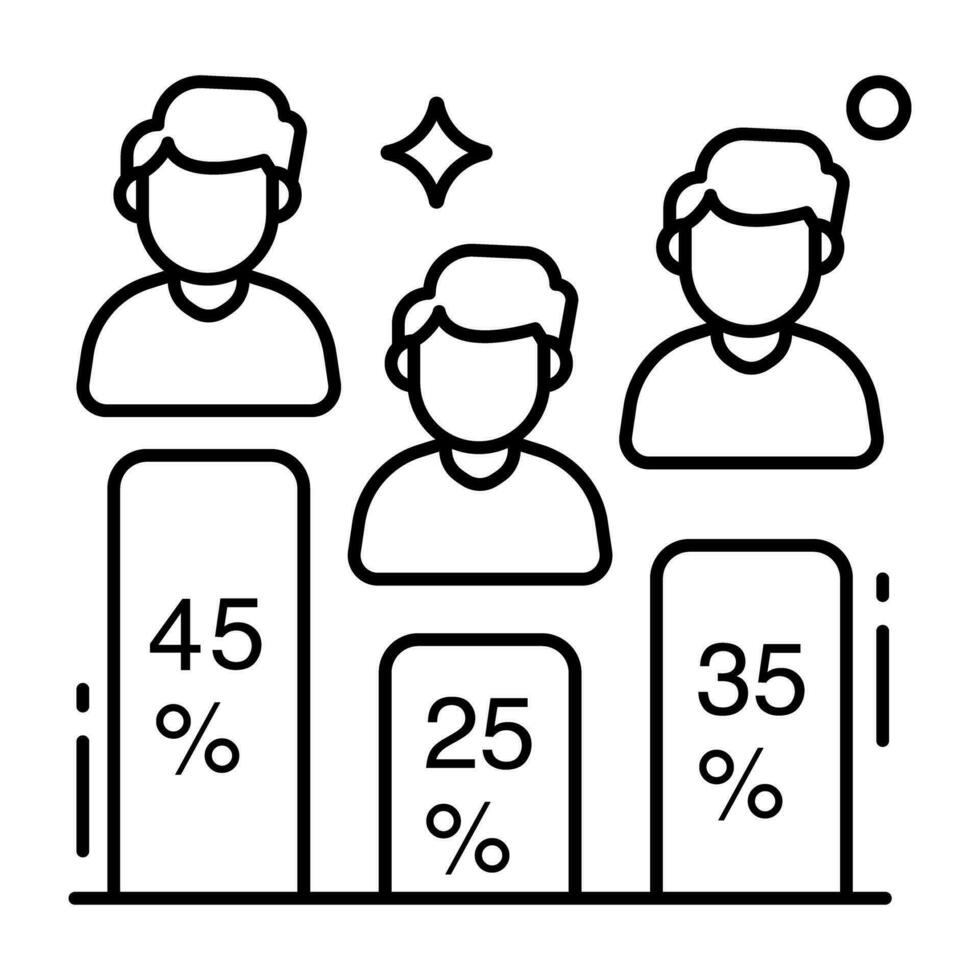 branché conception icône de vote résultats vecteur