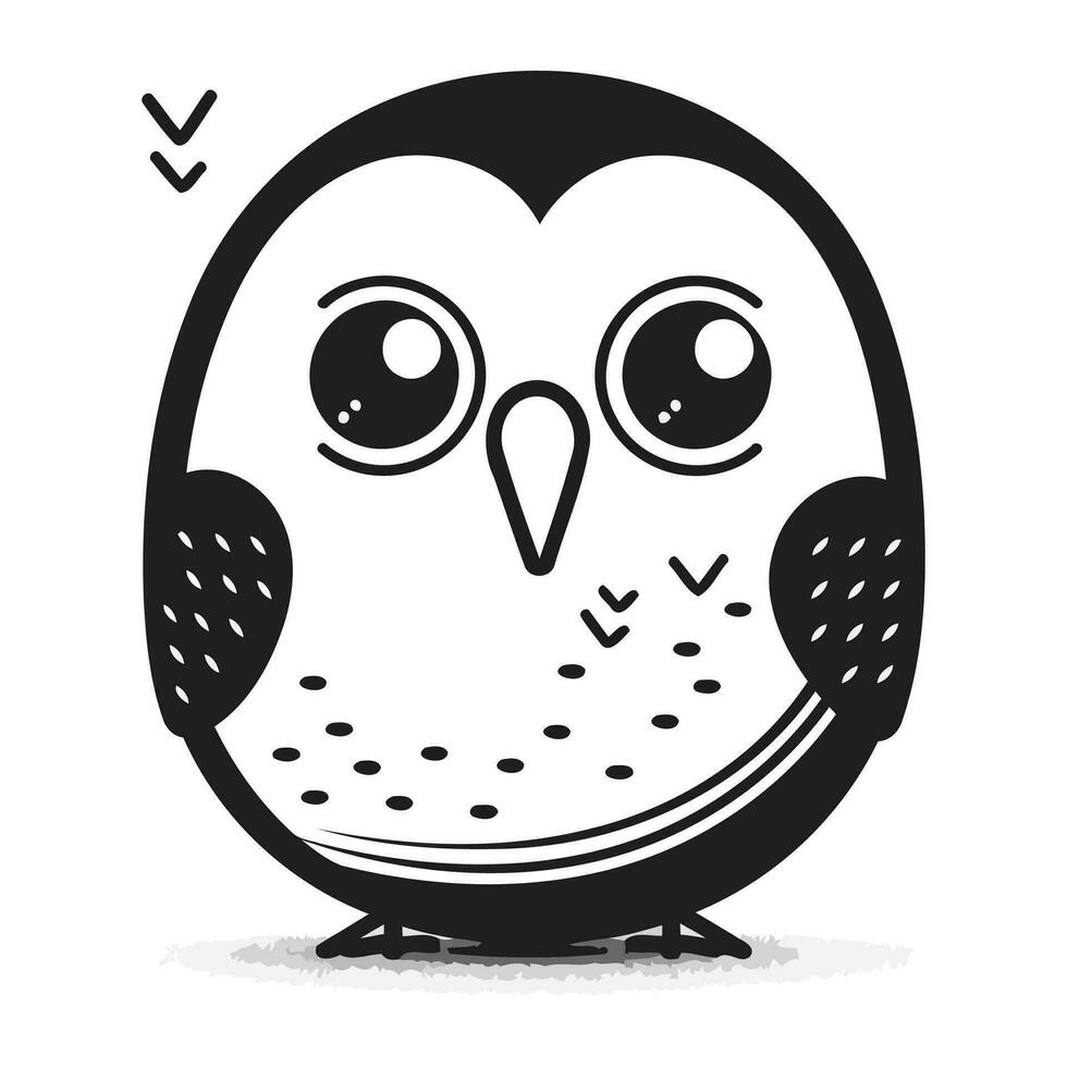 mignonne dessin animé hibou sur une blanc Contexte. vecteur illustration pour votre conception