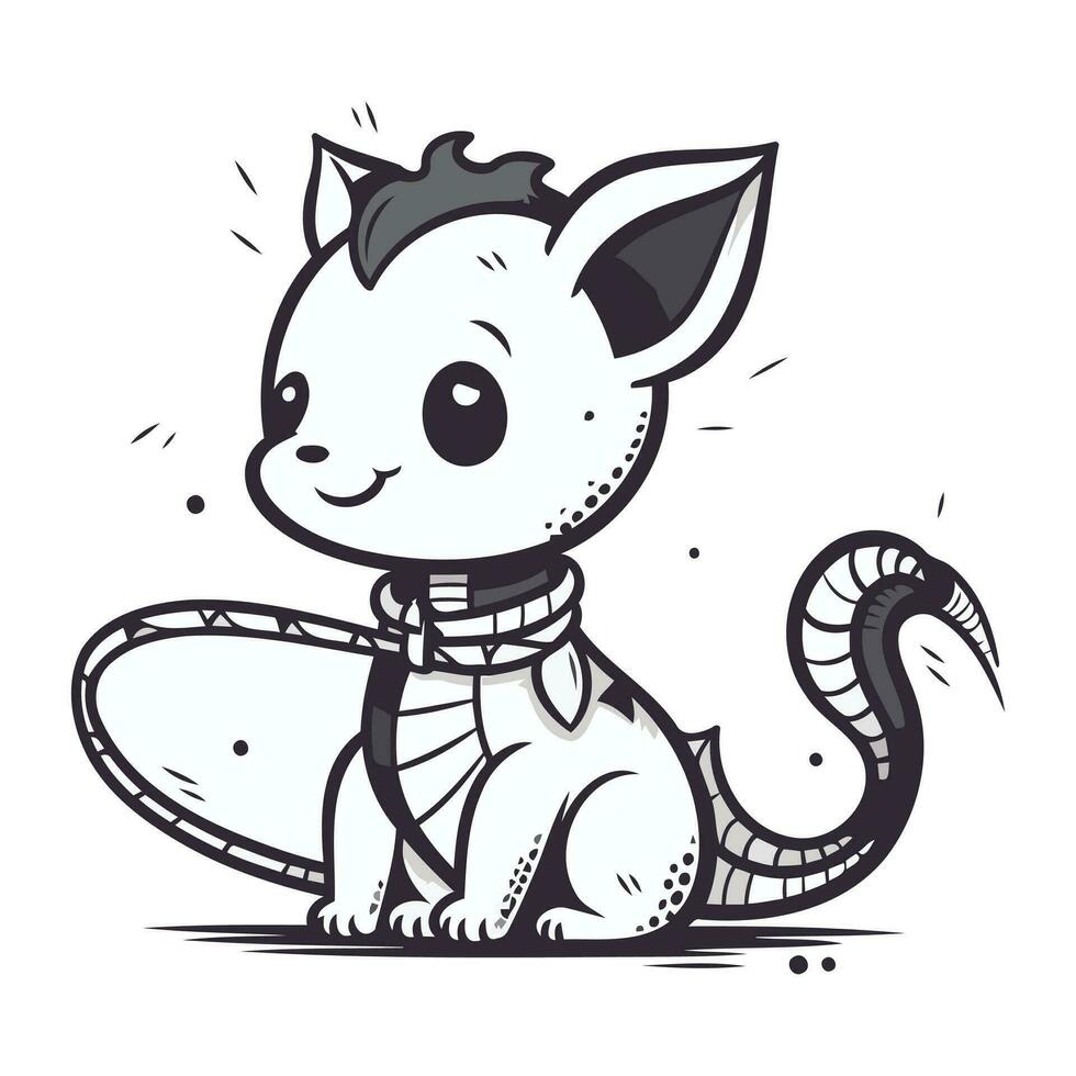 vecteur illustration de une mignonne dessin animé chat avec une hula cerceau.