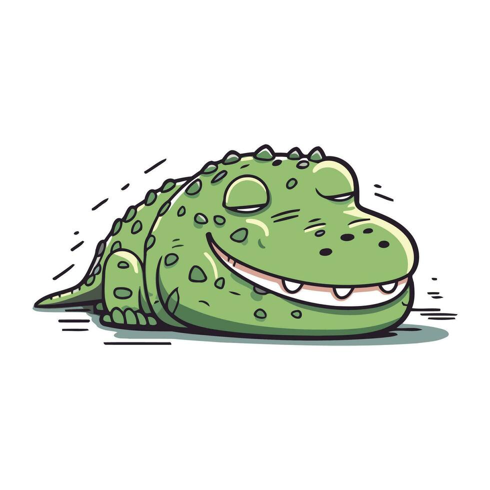 crocodile. vecteur illustration de une mignonne crocodile.