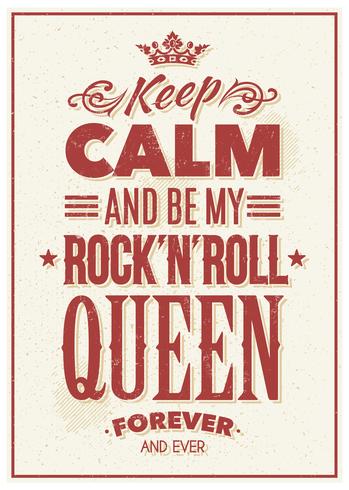 Typographie Rock Queen vecteur